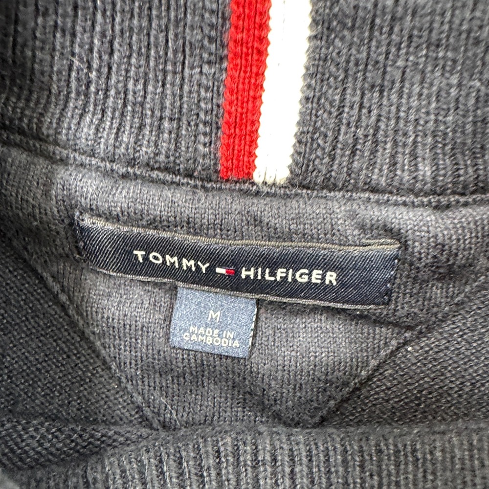 Vintage Tommy Hilfiger Sweater Men's M Navy Blue Crewneck Pullover Knit Varsity - Picture 5 of 5